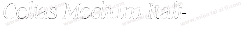 Celias Medium Itali字体转换